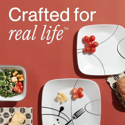 Corelle Simple Lines 6-Piece 22-Ounce Square Bowl Set