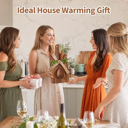 Housewarming Gift Set New Home Gifts for Friends Acacia Wooden Kitchen