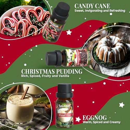 SALKING Christmas Fragrance Oils, Essential Oils Set for Diffuser for