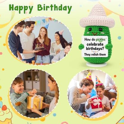Funny Birthday Gifts for Adults Women Men, Handmade Crochet Cute