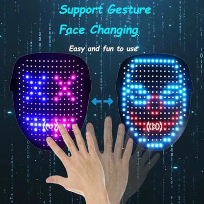 JDBMAOYE LED Light Up Mask with Gesture Sensing,Perfect Gifts for Teen