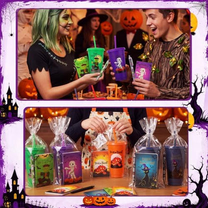 LemonRoad 36 Pcs Halloween Party Favors Set 12 Tumblers12 Pens 12