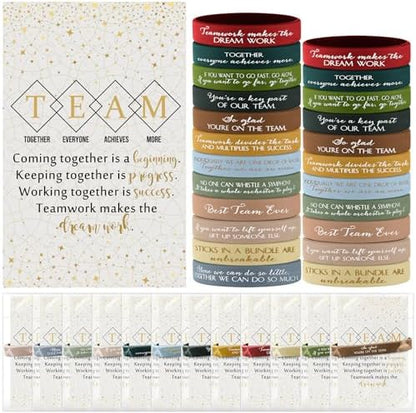 XunYee 48 Sets Employee Appreciation Motivational Bracelets, Joyous