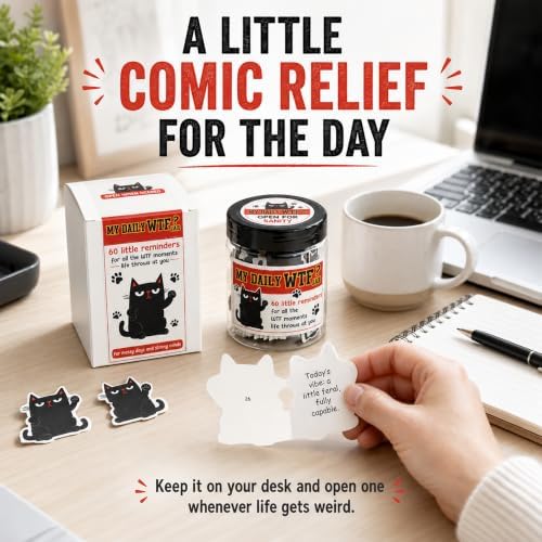 My Daily Jar with 60 Cards, Funny Affirmation Cards for Women Men