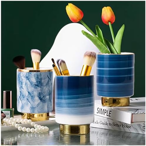Ceramic Pen Holder Stand Cup Pencil Organizer Makeup Brush Holders for