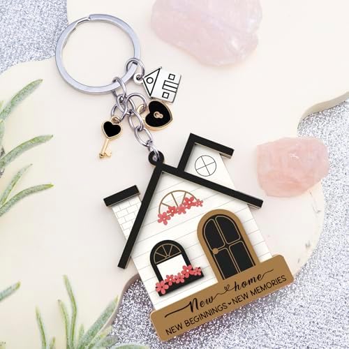 House Warming Gifts New Home Gift Ideas Acrylic House Keychain For