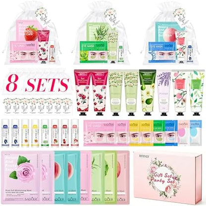 48 Pcs Bulk Gifts for Women, Hand Cream, Bulk Lip Balm, Under Eye