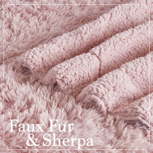 The Connecticut Home Co Throw Blanket Soft Fluffy Room Decor, Cozy