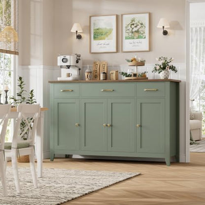 HORSTORS 55" W Buffet Cabinet with Storage, Kitchen Storage Cabinet