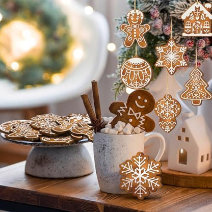 36 Pcs Gingerbread Christmas Ornaments Gingerbread Tree Decorations