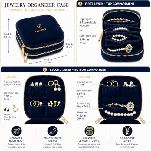 2026 Travel Jewelry Case, Jewelry Travel Case for Crystal Bracelets