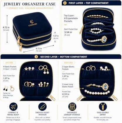 2026 Travel Jewelry Case, Jewelry Travel Case for Crystal Bracelets
