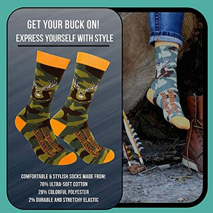 FUNATIC Funny Outdoor Themed Socks for Men Women - Nature and Sports