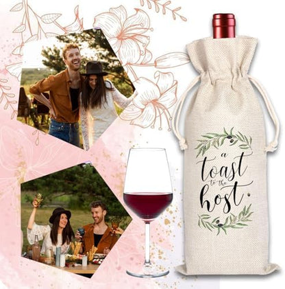 A Toast For the Host Wine Bag, Housewarming, Party Decor, Bridal