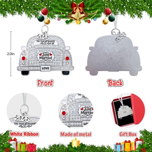 Newly Wed Gifts for Couples First Christmas Married Ornament 2026