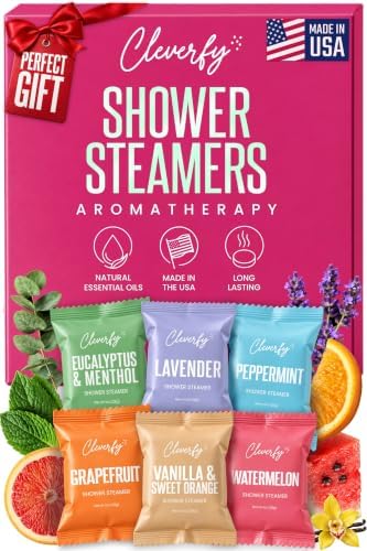 Cleverfy Shower Steamers Aromatherapy Gifts for Teen Girls, 6 Tablets