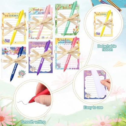 Yeaqee 12 Sets Back to School Teacher Gifts Bulk Teacher Notepads and