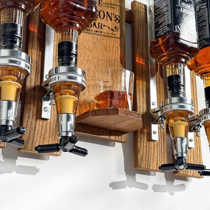 Personalized Wall Mounted Whiskey Dispenser for Home Bar