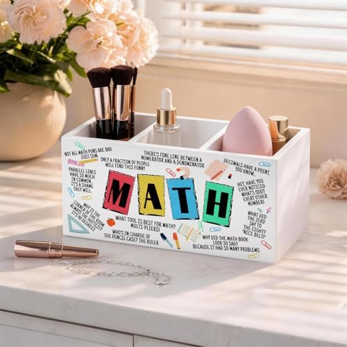 Math Teacher Gifts Pen Holder Organizer Desk Decor, End of Year