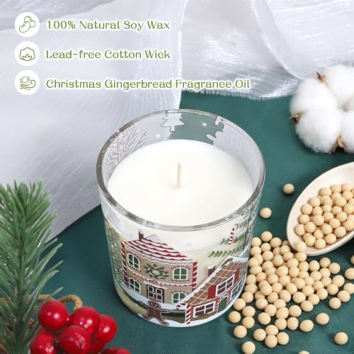 Jar Candles Scented Set of 3 Christmas Gingerbread Scented Candle