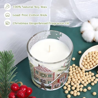 Jar Candles Scented Set of 3 Christmas Gingerbread Scented Candle