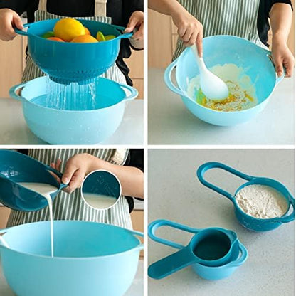 Pantula Mixing Bowls-Plastic Nesting Set of 8, Rv Camper Accessories