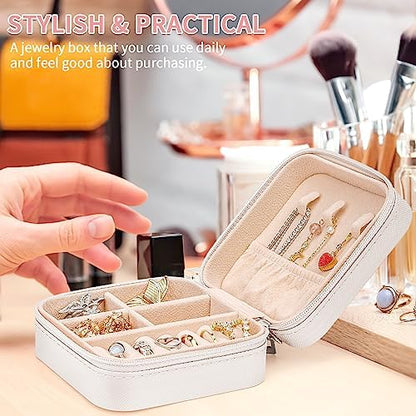 Leezmark 8 Pcs Jewelry Travel Case, Bridesmaid Gifts Set Of 8, Velvet