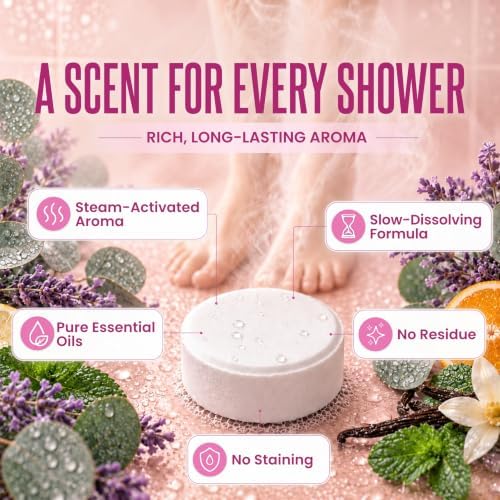 Cleverfy Shower Steamers Aromatherapy Gifts for Teen Girls, 6 Tablets