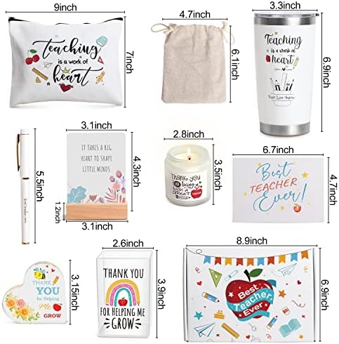 UAREHIBY 10 PCS Best Teacher Appreciation Gifts for Women,20 OZ Wine