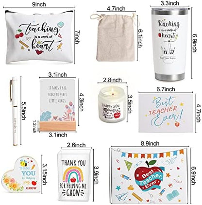 UAREHIBY 10 PCS Best Teacher Appreciation Gifts for Women,20 OZ Wine