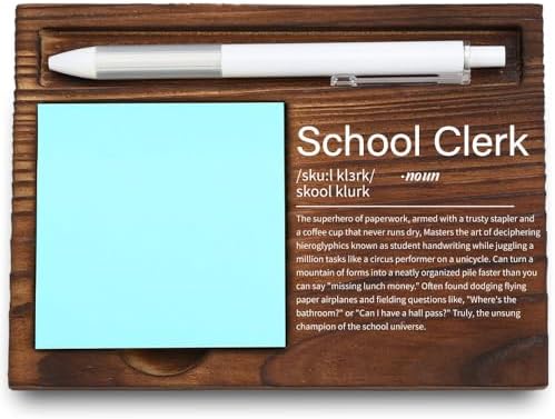 School Clerk Desk Organizer, Funny Administrative Appreciation Gift