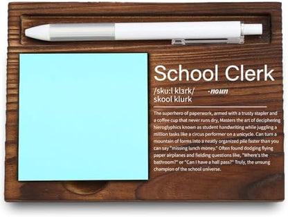 School Clerk Desk Organizer, Funny Administrative Appreciation Gift