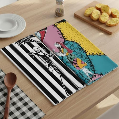 2Pcs Halloween Kitchen Towels Nightmare Before Holiday Christmas Decor