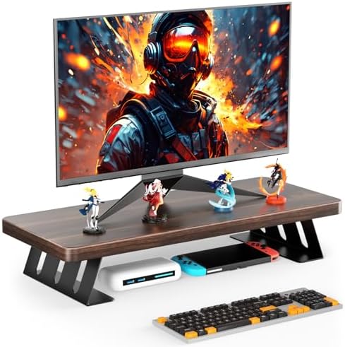 Monitor Stand – 24 Inch Wood Monitor Riser, Holds Up to 220 Lbs