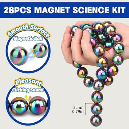 30PCS Magnet Rainbow Rock Stone Fidget Toys for Adults, Magnets for