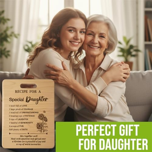 Gifts for Daughter Birthday Gift Ideas, Recipe Cutting Board for