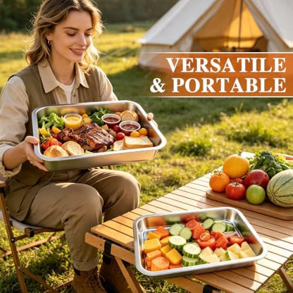 Grill Prep Trays and Carry System 5 in 1, Grilling Prep & Serve BBQ