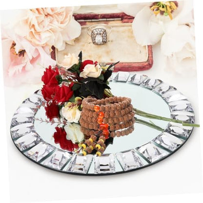Glass Jewelry Tray round Decorative Ring Dish for Rings