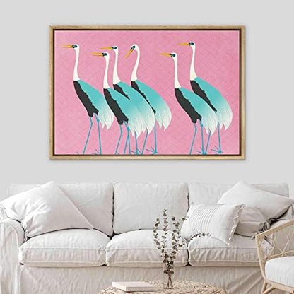 SIGNWIN Framed Canvas Print Wall Art Preppy Room Decor Vibrant Teal