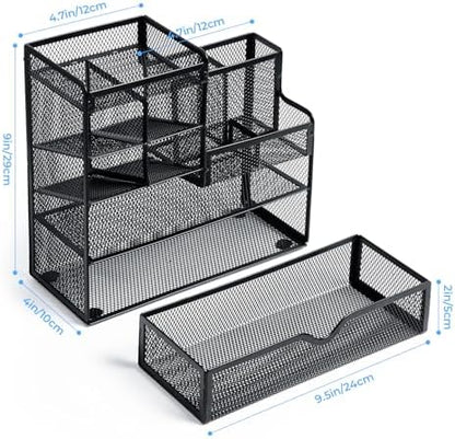 M&G Mesh Pen Holder for Desk, Multi-Functional Pencil Holder with