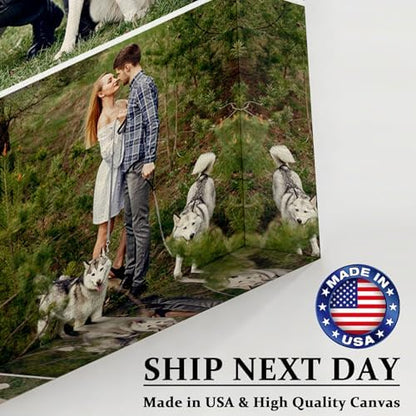 Custom 5 Photo Collage Canvas Prints Personalized Pictures Wall Art