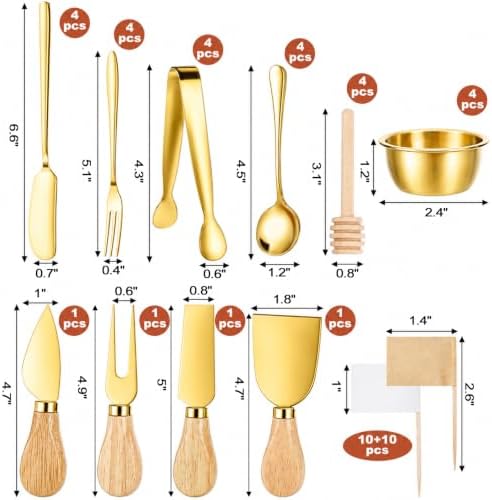 48 Pieces Charcuterie Board Accessories Cheese Butter Spreader Knife
