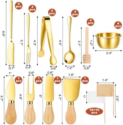 48 Pieces Charcuterie Board Accessories Cheese Butter Spreader Knife