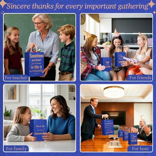 Addblu 50 Pack Employee Appreciation Thank You Gift Bags Bulk with