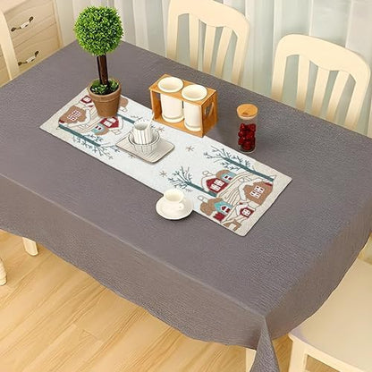 Lightnpro Poinsettia Beaded Table Runner – Elegant Farmhouse Decor for