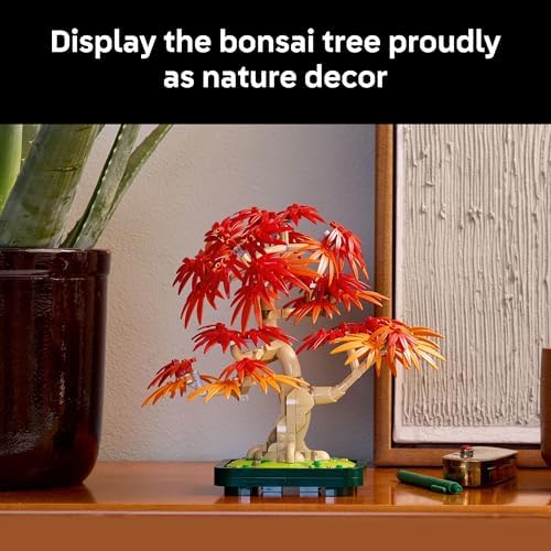 LEGO Botanicals Japanese Red Maple Bonsai Tree Building Kit for Adults