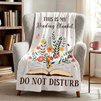 Book Lovers Gifts Reading Blanket for Women Men 50" x 60" for