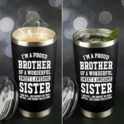 Brothers Gifts from Sister, I'm A Proud Brother Of A Wonderful Sister