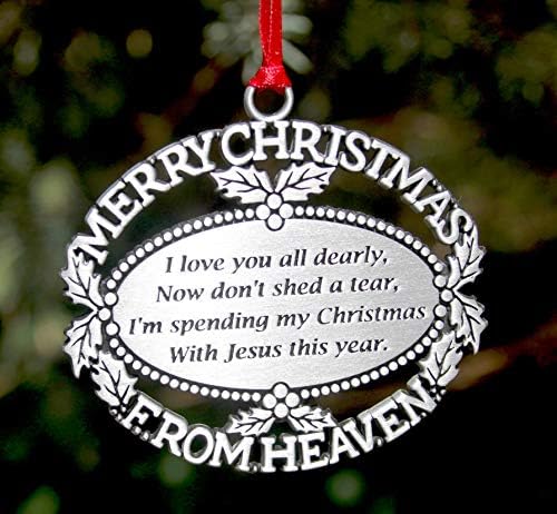 ® Pewter Finish Keepsake Memorial Ornament with Poem in Gift Box