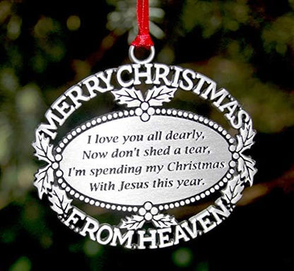 ® Pewter Finish Keepsake Memorial Ornament with Poem in Gift Box